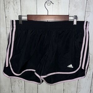 Adidas Stripe PrimeGreen 3” Shorts Black Pink Size XL Used